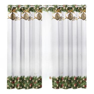 Imagem de Cortinas para Quarto, Cortinas para Sala de Estar Cortinas Decorativas de Natal 3,00 X 2,20 DecoraçõEs de Natal, Cortinas Compridas, Cozinha, Sala de Estar(BONECO DE NEVE DOURADO)