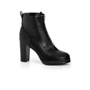 Imagem de City Chic Botas femininas de cano curto - Meadow, Preto, 10 Wide