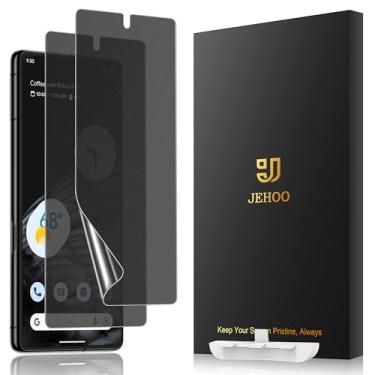 Imagem de JEHOO [Pacote com 2] Protetor de tela de TPU fosco antirreflexo para Google Pixel 7 Pro (não é vidro), compatível com sensor de impressão digital, filme flexível totalmente adesivo, fácil instalação