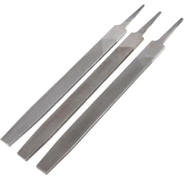 Imagem de Pacote com 3 limas de moinho de 25,4 cm para laminado, aço e fórmica, cortador de corte único com dentes finos, médios e grossos