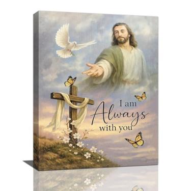 Imagem de Arte de parede de Jesus da fazenda cruz cristã decoração de parede imagens religiosas da Bíblia pinturas impressões de Cristo arte de pomba decorações emolduradas misericórdia divina para igreja sala