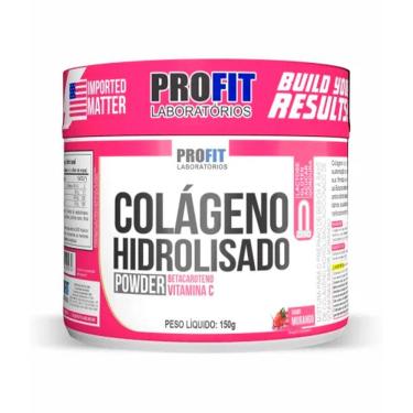 Imagem de Colageno Hidrolisado Em Pó 150g Sabor Morango Profit