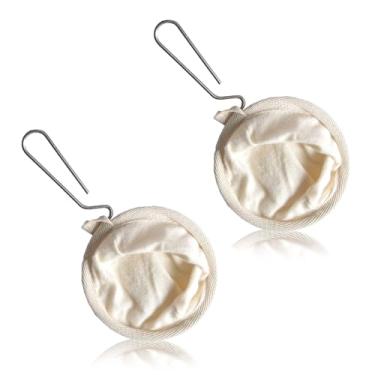 Imagem de Pacote com 2 filtros de café de pano, filtro de meia de café reutilizável, filtro de chá de pano de flanela, saco de filtro de café com alça de aço inoxidável para escritório em casa, café feito à mão