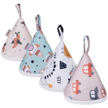 Imagem de ALVABABY 4 Peças Protetores De Xixi Para Bebês Meninos, Escudo Absorção Água Forte Recém-Nascidos, Touca Reutilizável Camadas, Acessório Troca Fraldas, Presente 4Ng04