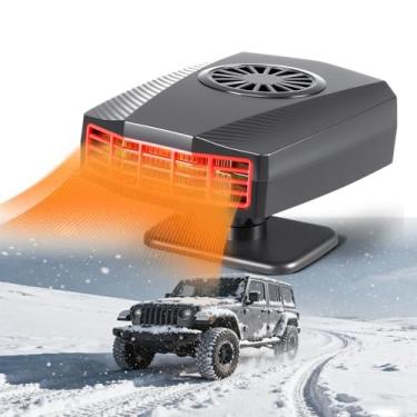 Imagem de Aquecedor de carro - Ventilador de aquecimento e resfriamento rápido 2 em 1, desembaçador de para-brisa de carro, aquecedores de carro de 12 V que se conectam ao isqueiro, aquecedor portátil para