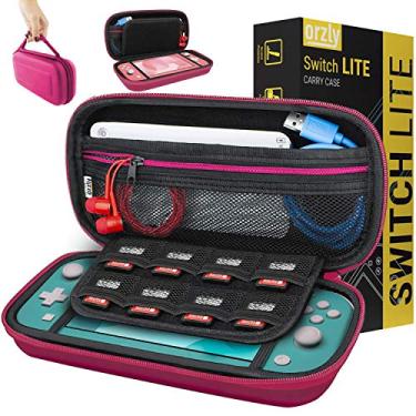 Imagem de Estojo de transporte para Nintendo Switch Lite – Estojo portátil de viagem com armazenamento para jogos e acessórios Switch Lite [Rosa]