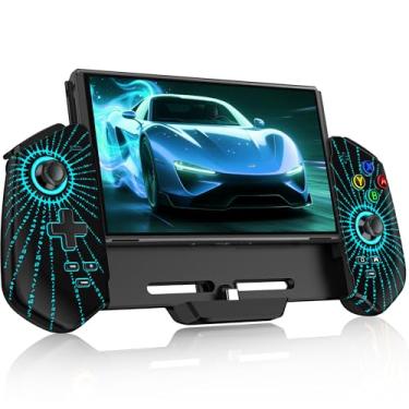 Imagem de Switch Controller for Nintendo Switch/OLED, One-Piece Handheld Switch Joypad Replacement, Full-Size Grip Switch Remote Controller with Turbo/4 Game Card Slot/Dual Motor
