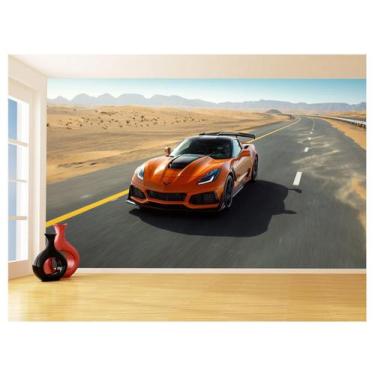 Imagem de Papel De Parede Carro Corvette Chevrolet Chevy 3,5M Car40 - Você Decor