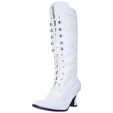 Imagem de Ellie Botas femininas de cano alto Thrill – Sapatos de fantasia de polícia do exército, preto, Branco, 7