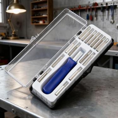 Imagem de Conjunto de chaves de fenda pequenas de precisão de 16 peças, mini kit de ferramentas de reparo magnético profissional para telefones, computadores, relógios, laptops, campainhas inteligentes, óculos