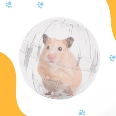 Imagem de Brinquedo Bola Acrílica para Hamster – Diversão e Segurança para Roedores Pequenos (Transparente)