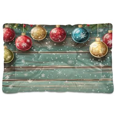 Imagem de SEHANY Cama de Natal bola para cães e gatos com fundo antiderrapante, cama de canil, colchão macio para animais de estimação, lavável, almofada de cama para cães pequenos, médios e grandes, gatos, 91