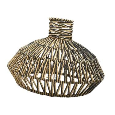 Imagem de Generic Abajur de tecido trançado para luminária pendente, estilo rústico, ideal para substituir a capa de uma luminária de teto na cozinha, ilha de cozinha,