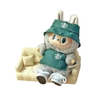 Imagem de Boneca Labubu Com Roupa De Fast Food, Batatas Fritas E Refrigerante, A