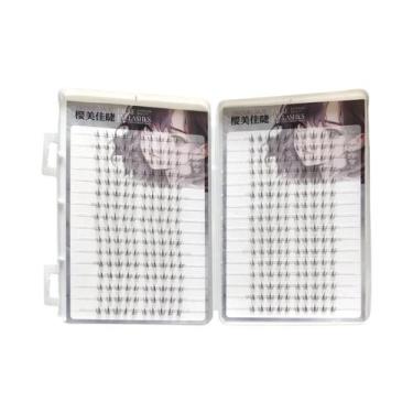 Imagem de Cílios Postiços Naturais Estilo Coreano 4-6mm Sem Cola Para Uso Diário