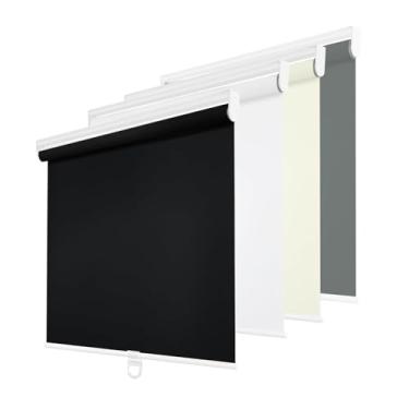 Imagem de Changshade Persianas blackout sem fio para janelas internas, persiana de rolo com proteção UV e persianas térmicas para casa e escritório (77,5 cm L x 182,9 cm A, preto)