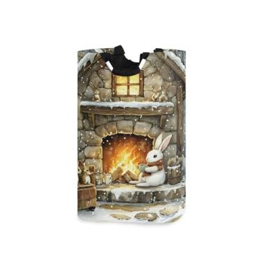 Imagem de xigua Cesto de roupa grande de coelho fofo com alça, cesto de roupas dobrável, cesta de armazenamento dobrável para organização de brinquedos e roupas no quarto, banheiro e lavanderia