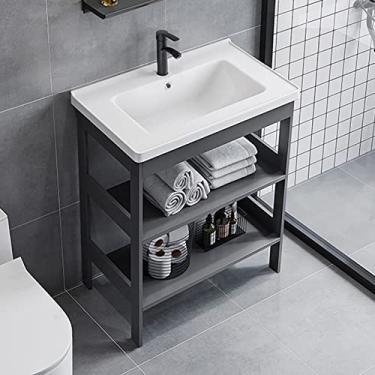 Imagem de Pia de banheiro pia de cerâmica console pia de cozinha pia de lavanderia independente pia de porcelana vaso retangular