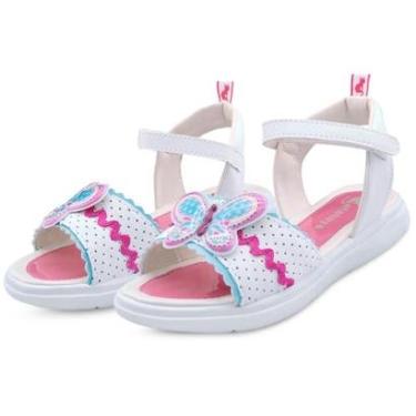 Imagem de Sandália Infantil Feminina Borboleta Menina Gatatuya Plataforma Branca/Rosa/Azul-Feminino