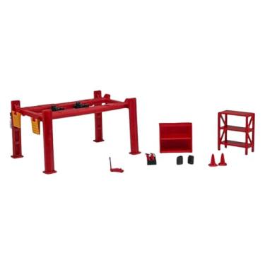 Imagem de MotiveTech Conjunto de Ferramentas de Reparo, Modelo 1/64, Ornamento para Exibição, Carros, Brinquedos, Escultura em Miniatura para Oficina Mecânica, Cena de Man, 710011B, Tamanho real