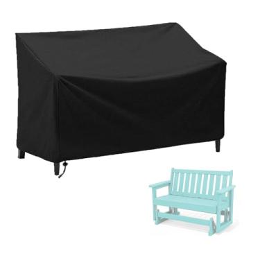 Imagem de Rilime Capa de sofá para uso ao ar livre, capas de planador para 2 pessoas para móveis de exterior, capa de sofá de pátio - 120 cm C x 70 cm L x 90 cm A