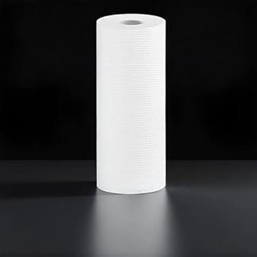 Imagem de Rolo de pano de limpeza de microfibra reutilizável, rolo de microfibra, toalhas destacáveis para casa, cozinha, carro, vidro (branco)