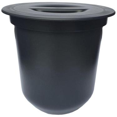 Imagem de Lixeira Embutir 8Lt Preto Vulcano Arquitech