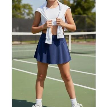 Imagem de Kit 2 Shorts Saia Fitness Feminino - Beach Tennis - WM, GG, Preto, Pre