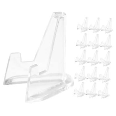 Imagem de 24 suportes de acrílico para exibição de moedas, porta-moedas colecionáveis transparentes e porta-cartões para uso na mesa, exibindo moedas, medalhas e cartões