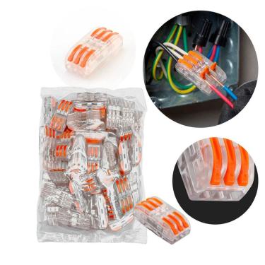 Imagem de Conector de Emenda Linear 3 Vias 50 Unidades