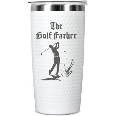 Imagem de YRSENG Presentes de golfe para homens, presente de aniversário de Natal da próxima geração da filha, filho, presentes exclusivos para golfistas, caneca copo copo de 590 ml, copo de golfe para pai, aço
