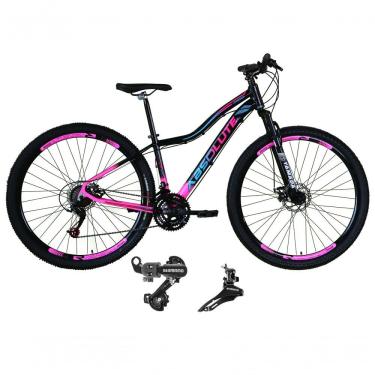 Imagem de Bicicleta Aro 29 Absolute Hera Feminina 21v Cambios Shimano Freio A Disco Mtb Alumínio preto-rosa Tam: 15