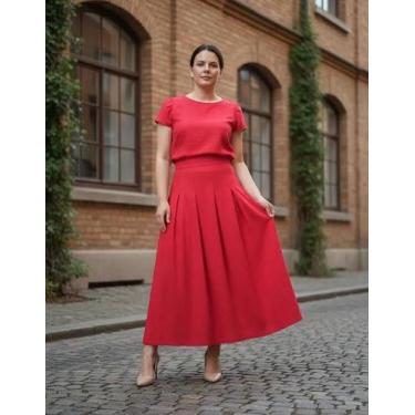 Imagem de Lindo Conjunto Saia Blusa Sensorial Evangelica Elegante - VALERIA ALVE