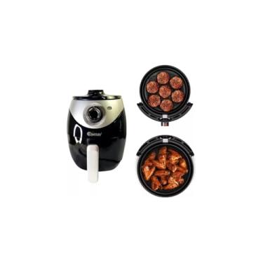 Imagem de Fritadeira Elétrica Air Fryer, 3.8 Litros, Preto, 220V, Controle de Temperatura 90-200°C, Timer 30 Minutos, Plástico e Metal, 31x23.5cm