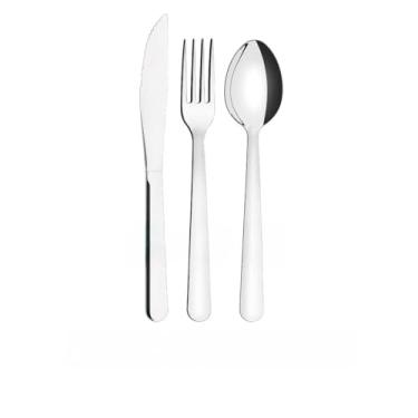 Imagem de Jogo de Talhares 72 Peças Inox 24 Facas c/Serra 24 Garfos 24 Colheres de Sopa Mesa Jogo de Talheres(36 PEÇAS)