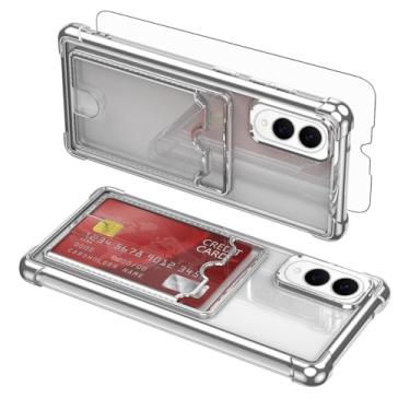 Imagem de Asuwish Capa de celular para Samsung Galaxy S25 Edge com protetor de tela de vidro temperado e suporte de cartão rígido híbrido resistente à prova de choque acessórios S25Edge 25S S 25 25Edge feminino