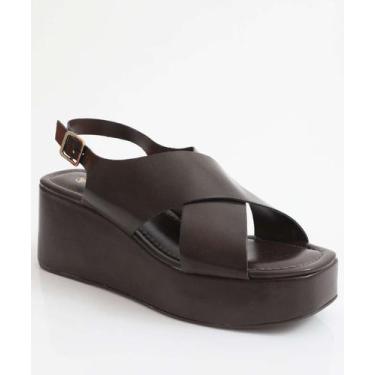 Imagem de Sandália Flatform Feminina Via Uno Marrom-97038, Marrom, 35