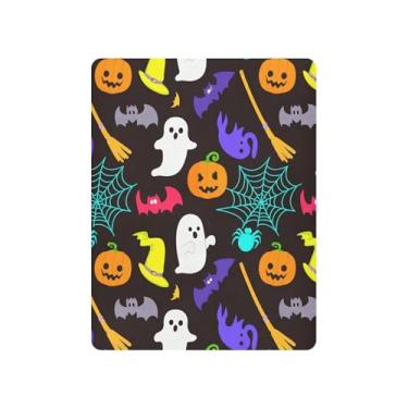 Imagem de JUZIHAI Lençol de berço de Halloween para meninos e meninas, capa de colchão de bebê macio elástico respirável para berço padrão e cama infantil, 99 x 68 cm
