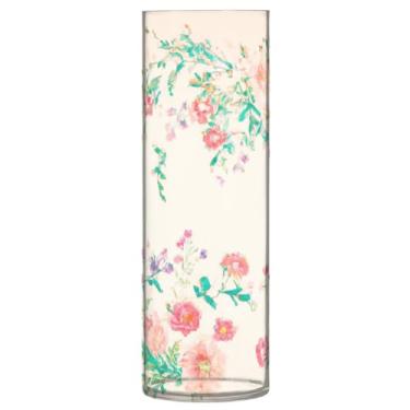 Imagem de JUZIHAI Vaso de flores para flores 9,9 cm x 30 cm Cilindro de plástico moderno vaso de flores para centro de mesa de casamento decoração de casa