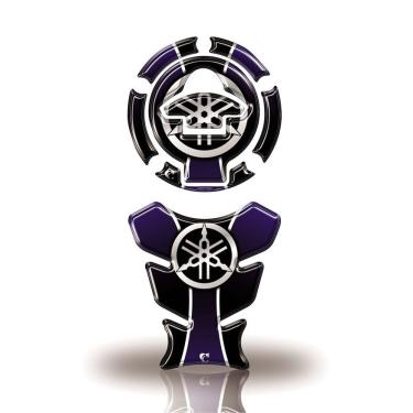 Imagem de Adesivo Resinado Protetor Tanque E Bocal Moto Yamaha Acima 2016 Azul Azul