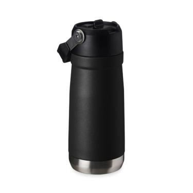 Imagem de Garrafa Térmica Flip Squeeze Alça Canudo 550ml Academia Cor:Preto