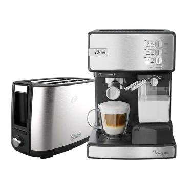 Imagem de Kit Inox Cafeteira Espresso Nova Primalatte E Torradeira Oster 110V