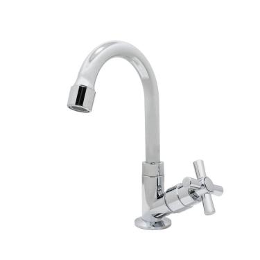 Imagem de Torneira Lavatório Banheiro Pia Bica Móvel Baixa Cromado Mesa 1/4 De Volta