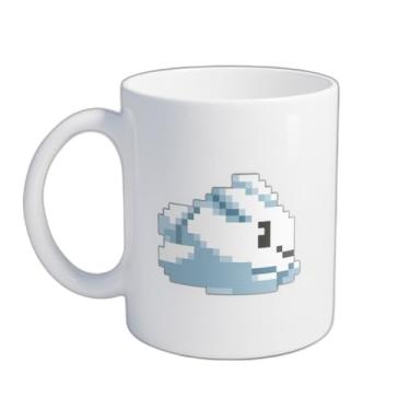 Imagem de Caneca Xícara de Café Porcelana 300ml Coelho Pulando Pixel Art