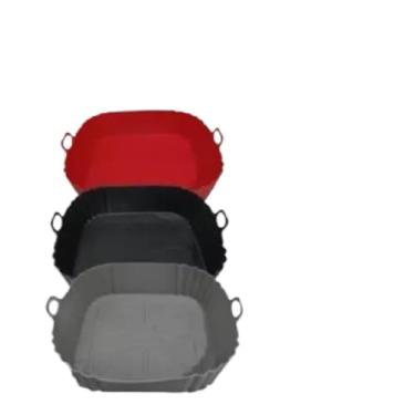 Imagem de Forma Silicone Air Fryer，Conjunto de TrêS，Borracha de Silicone Resistente a Temperaturas Até 230 °C，Molde Quadrado，FáCil de Limpar，Adequado para Fritadeiras de Ar Quente(kit 3 quadrada)