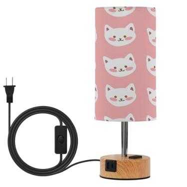 Imagem de Wassud Candeeiro de mesa de cabeceira Cat Touch com 3 temperaturas de cor, luminária de mesa moderna com forro abajur para sala de estar, quarto, escritório, berçário