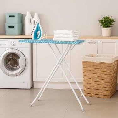 Imagem de Tábua de Passar Roupas Ajustável Nice, Estrutura Dobrável, Suporte para Ferro Integrado e Tampo Resistente