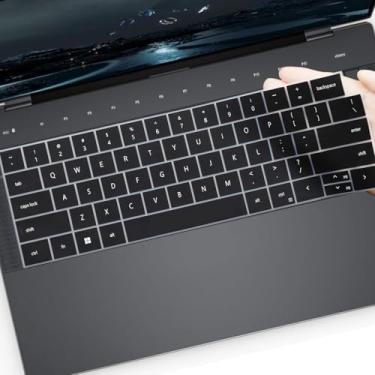 Imagem de Capa de teclado para 2025 Dell XPS 14 9440 9450 36.8 cm e Dell XPS 16 9640 41.4 cm e Dell 14 Premium Laptop DA14250 36.8 cm película protetora de teclado (não serve para XPS 13) - preta