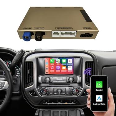 Imagem de Módulo de retrofit automotivo sem fio CarPlay e Android compatível com sistema Cadillac, Buick, Chevrolet e GMC (2014–2020) HMI 2.0, suporta Android Auto, Mirror Link e câmera reversa