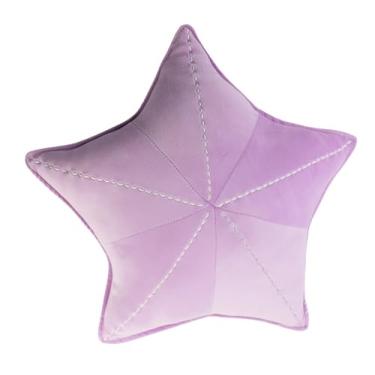 Imagem de HXIYAN Estrela do mar, almofada de pelúcia de concha, almofada de carro e cintura, almofada de cadeira característica interessante (estrela roxa, 49,8 cm)